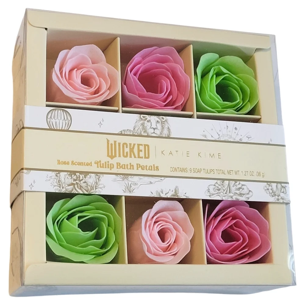 Wicked x Katie Kime Tulip Bath Petals Set Rose Scented Limited Edition Gift NWT
